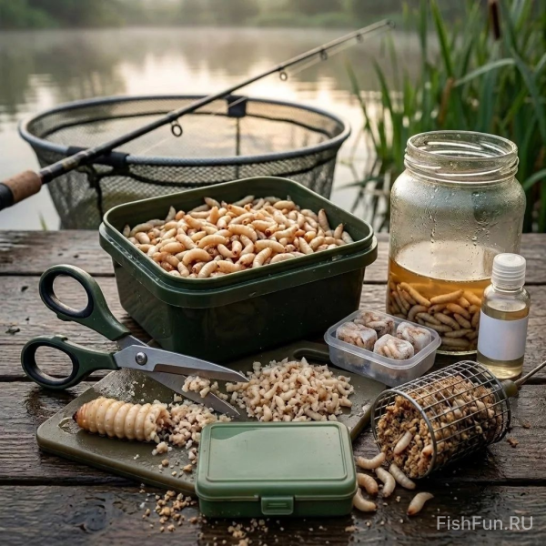 Опарыш — одна из лучших добавок при ловле белой рыбы летом.